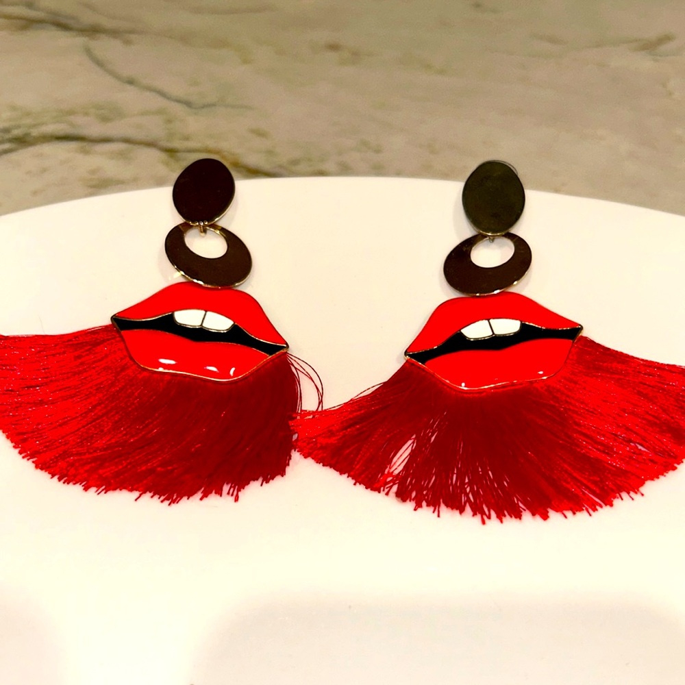 Rolling stone inspired earrings